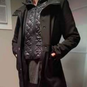 Guess Polyester Black Peacoat